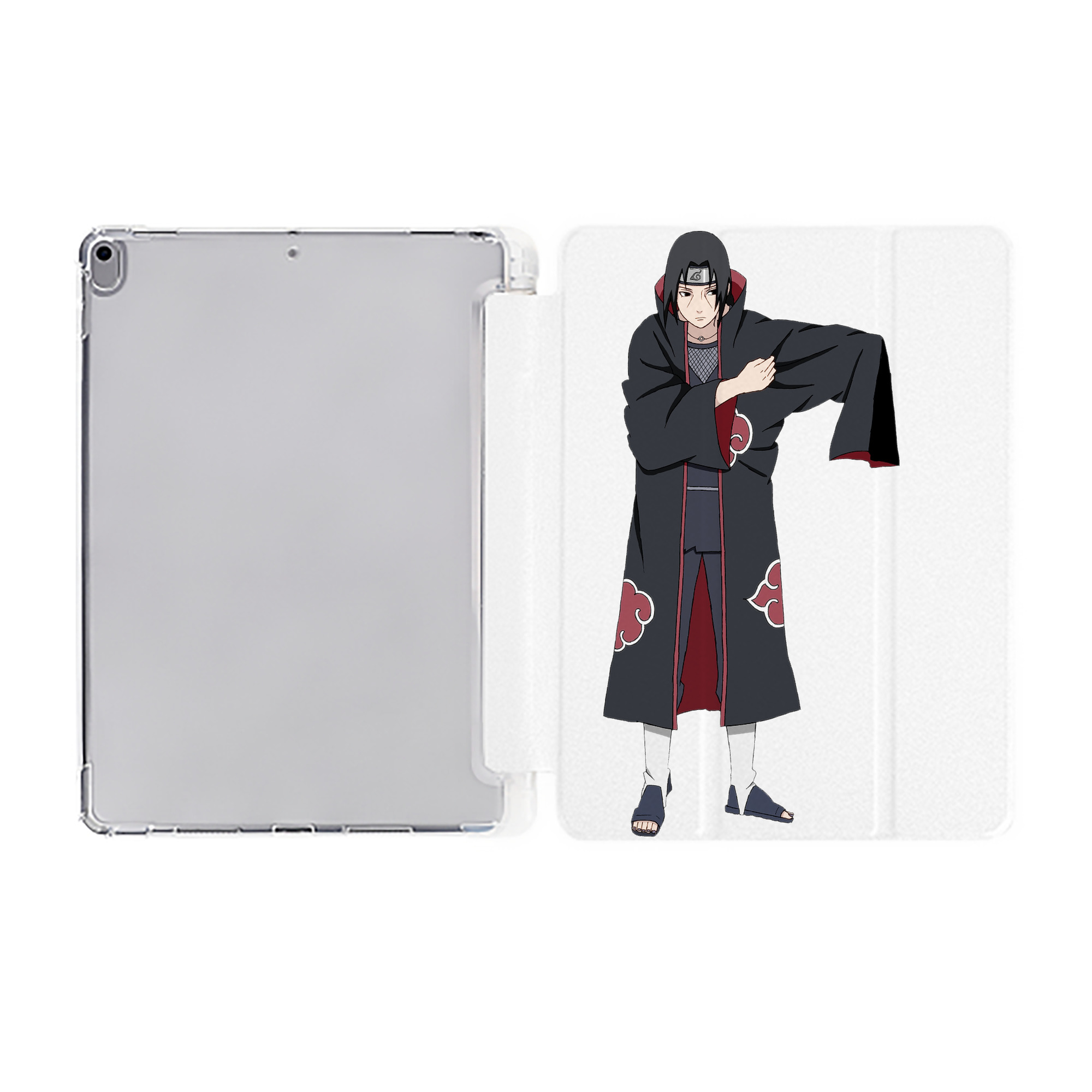 （画像用） NARUTO -ナルト- うちは イタチ Uchiha Itachi IPad ケース ペン収納付き 三つ折りスタンド PUレザー×シリコン 対応機種9.5/10.5/10.9インチ